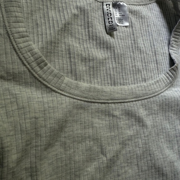 H&M Divided | XS | Ribbed Square-Neck Top – Grey - Picture 5 of 6
